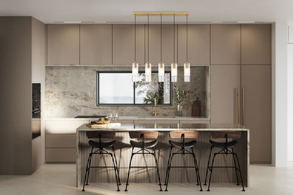 Z-Lite Alton Linear Chandelier Glass Shade Detail | Lighting House Orillia