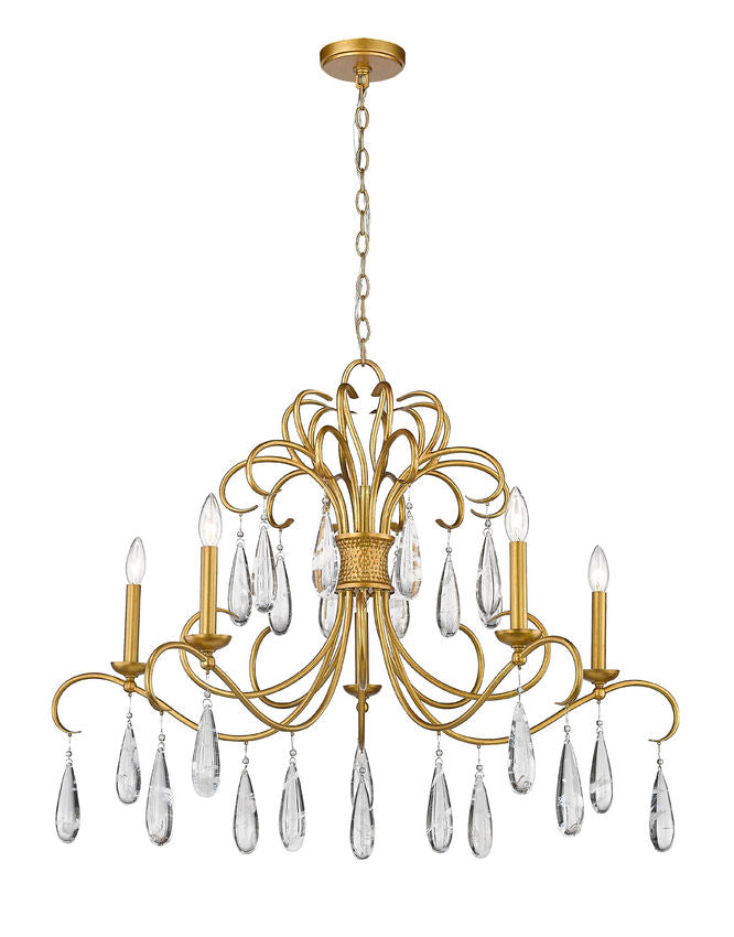 Z-Lite Amara Chandelier 5-Light Gilded Gold | Lighting House Orillia