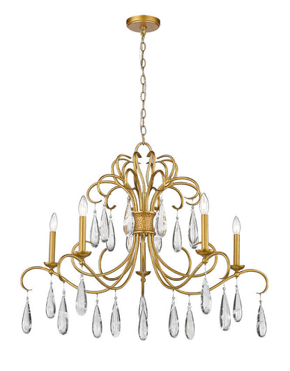 Z-Lite Amara Chandelier 5-Light Gilded Gold | Lighting House Orillia