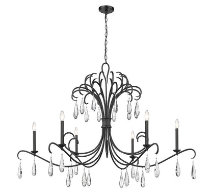 Z-Lite Amara Chandelier 6-Light Matte Black | Lighting House Orillia