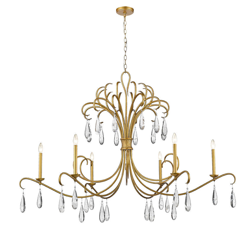 Z-Lite Amara Chandelier 6-Light Gilded Gold | Lighting House Orillia