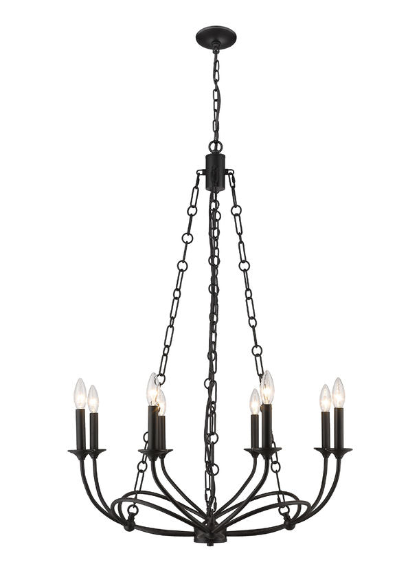 Z-Lite Arabella Chandelier 8-Light Matte Black | Lighting House Orillia
