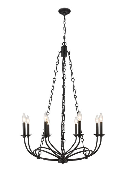 Z-Lite Arabella Chandelier 8-Light Matte Black | Lighting House Orillia