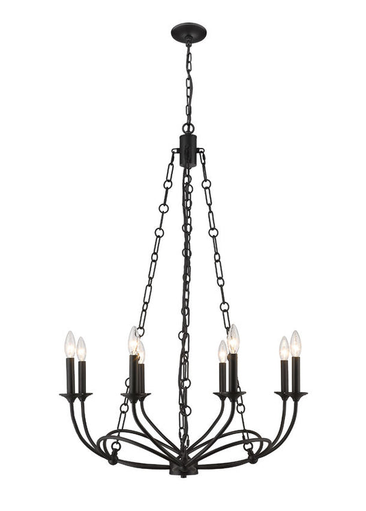 Z-Lite Arabella Chandelier 8-Light Matte Black | Lighting House Orillia