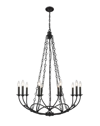 Z-Lite Arabella Chandelier 10-Light Matte Black | Lighting House Orillia