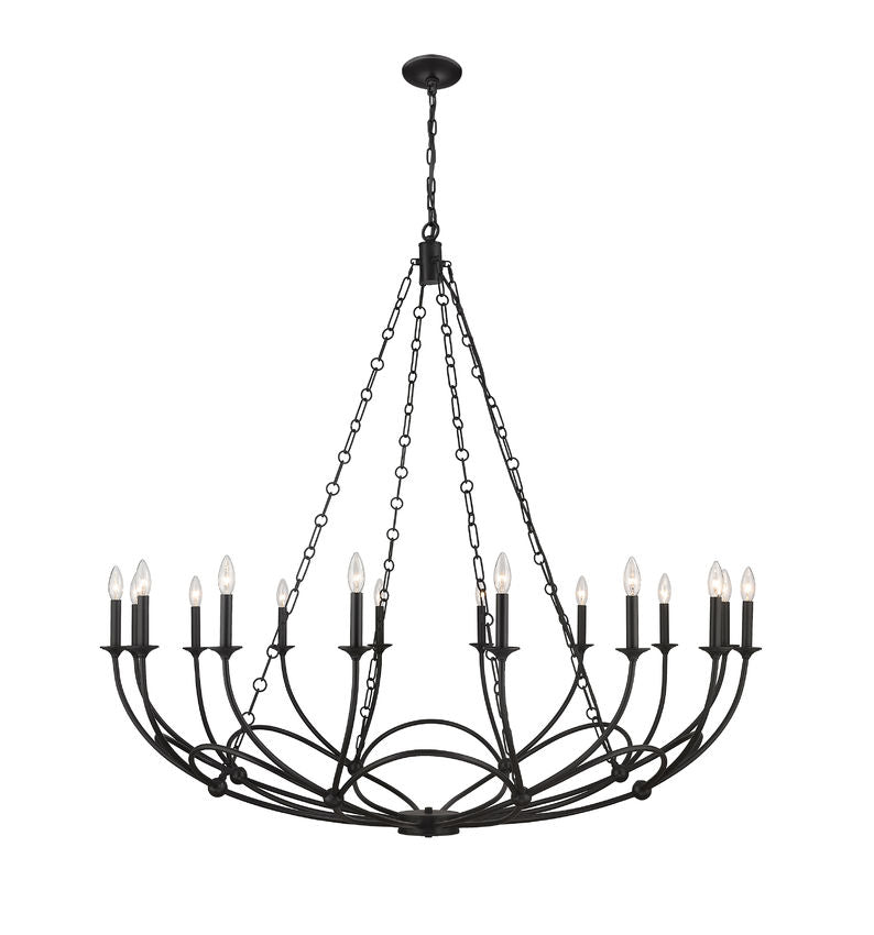 Z-Lite Arabella Chandelier 16-Light Matte Black | Lighting House Orillia