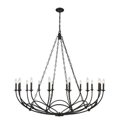 Z-Lite Arabella Chandelier 16-Light Matte Black | Lighting House Orillia