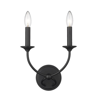 Z-Lite Arabella Wall Sconce 2-Light Matte Black | Lighting House Orillia