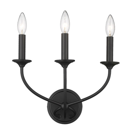 Z-Lite Arabella Wall Sconce 3-Light Matte Black | Lighting House Orillia