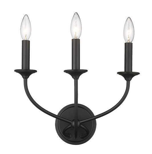 Z-Lite Arabella Wall Sconce 3-Light Matte Black | Lighting House Orillia