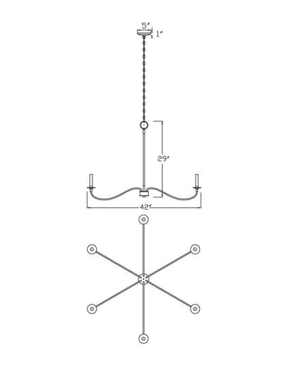 Z-Lite Arrington Chandelier Dimensions | Lighting House Orillia