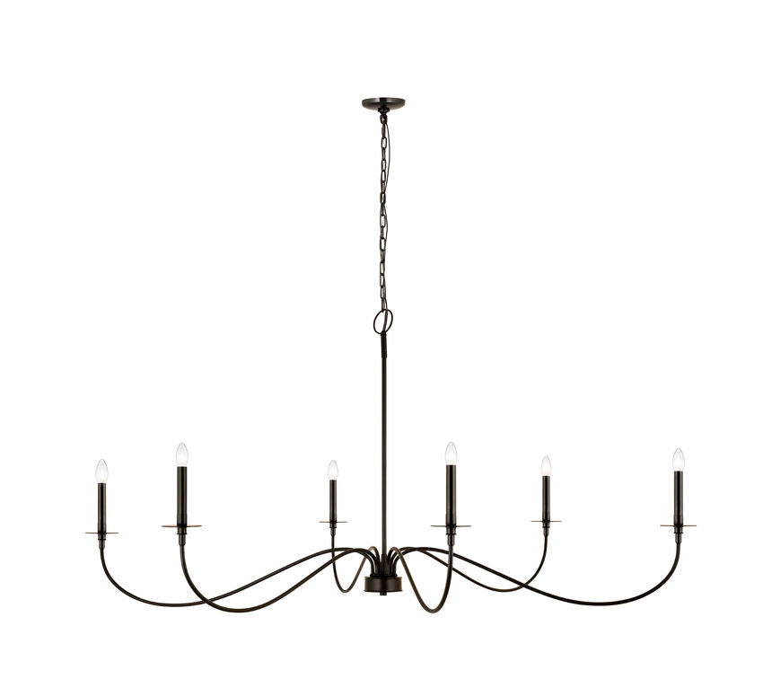 Z-Lite Arrington Chandelier 63 inch Matte Black | Lighting House Orillia