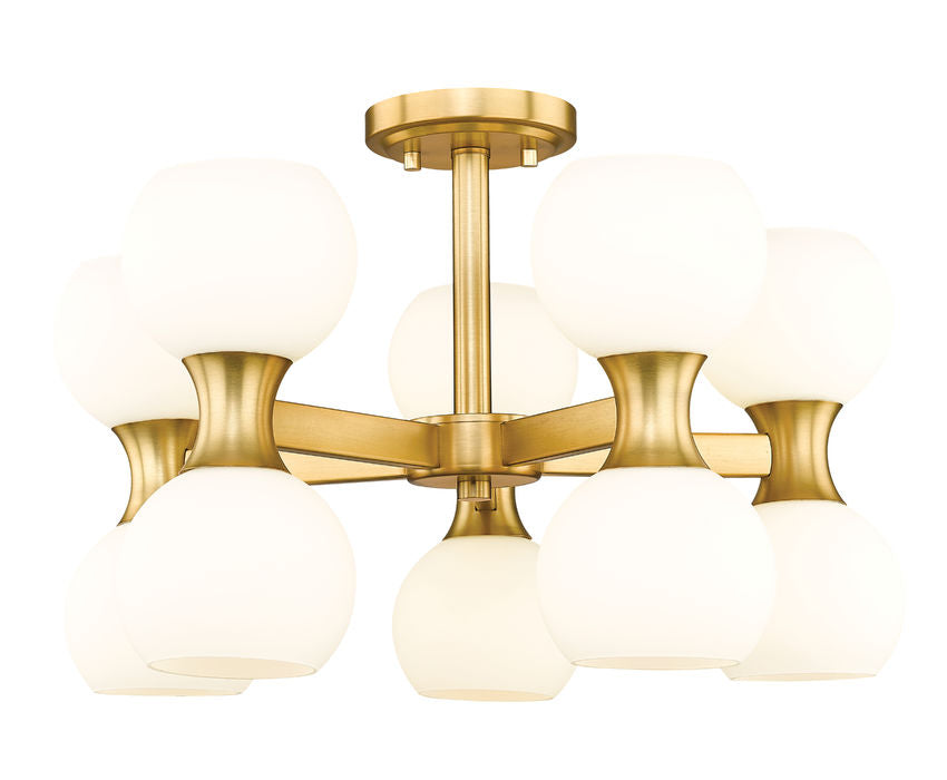 Z-Lite Artemis Semi-Flush Mount 10-Light Modern Gold | Lighting House Orillia