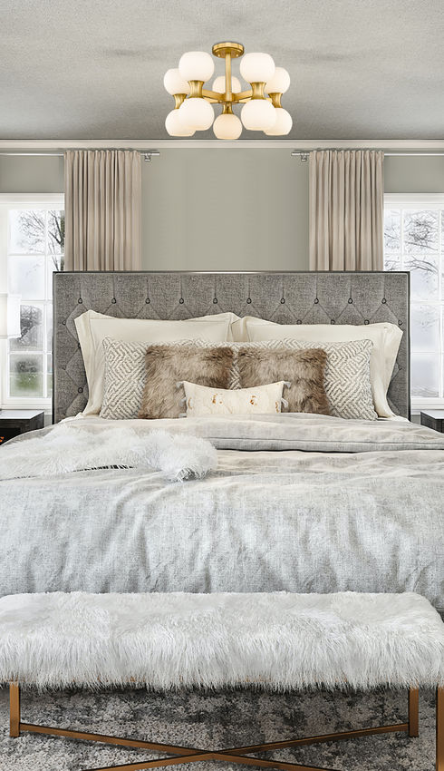 Z-Lite Artemis Semi-Flush Mount Frame Detail | Lighting House Orillia