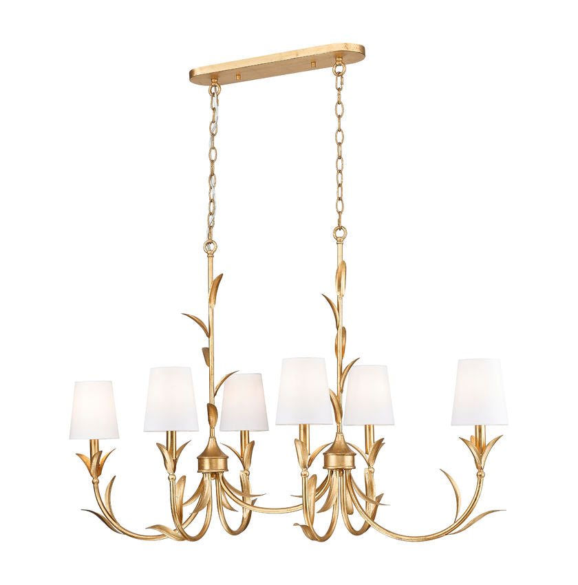 Z-Lite Aslin Linear Chandelier Gold Leaf | Lighting House Orillia