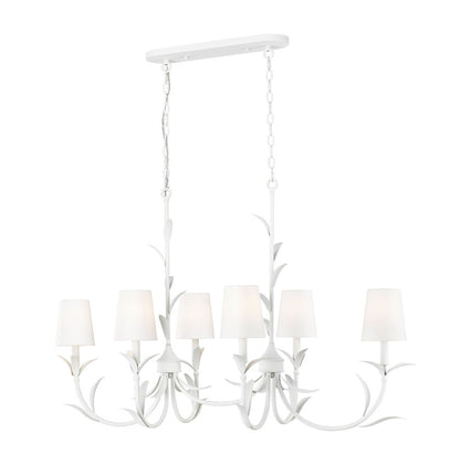 Z-Lite Aslin Linear Chandelier Textured White | Lighting House Orillia