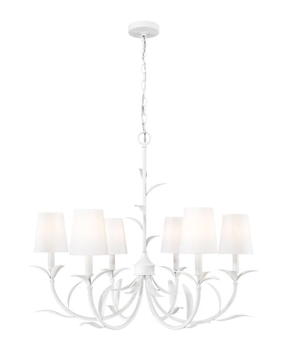 Z-Lite Aslin Chandelier 6-Light Textured White | Lighting House Orillia