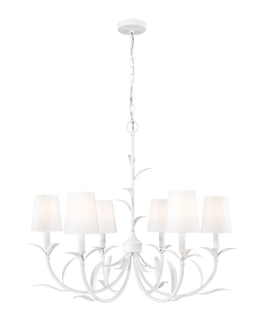 Z-Lite Aslin Chandelier 6-Light Textured White | Lighting House Orillia