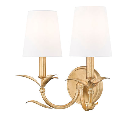 Z-Lite Aslin Wall Sconce 2-Light Gold Leaf | Lighting House Orillia