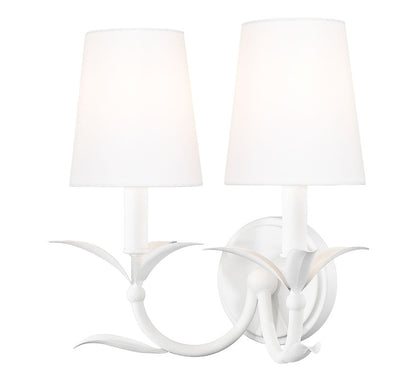 Z-Lite Aslin Wall Sconce 2-Light Textured White | Lighting House Orillia