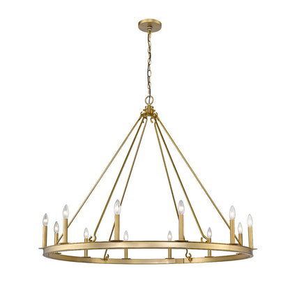Z-Lite Barclay Round Chandelier 12-Light Olde Brass | Lighting House Orillia
