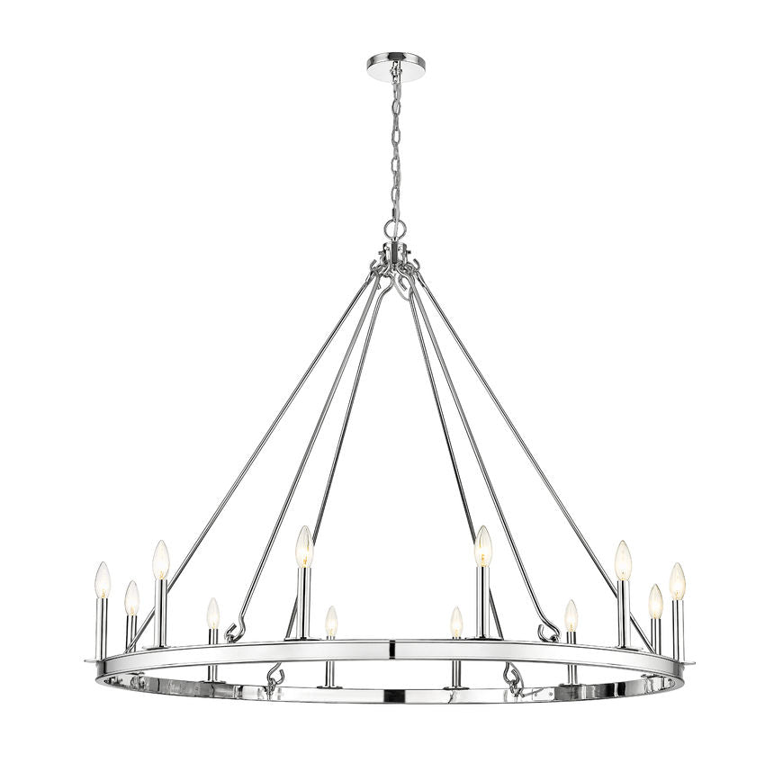 Z-Lite Barclay Round Chandelier 12-Light Polished Nickel | Lighting House Orillia