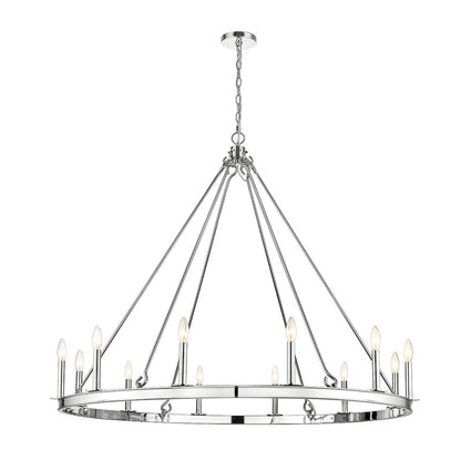 Z-Lite Barclay Round Chandelier 12-Light Polished Nickel | Lighting House Orillia