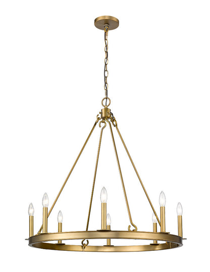 Z-Lite Barclay Round Chandelier 8-Light Olde Brass | Lighting House Orillia