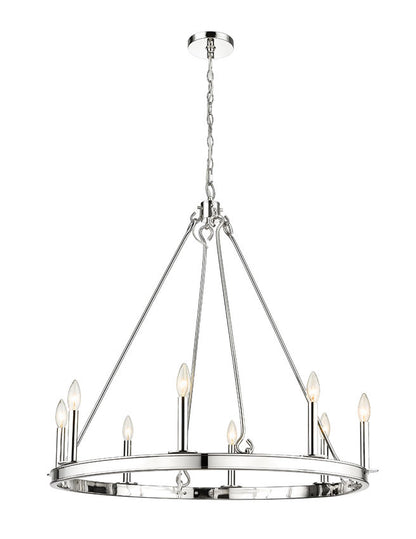 Z-Lite Barclay Round Chandelier 8-Light Polished Nickel | Lighting House Orillia
