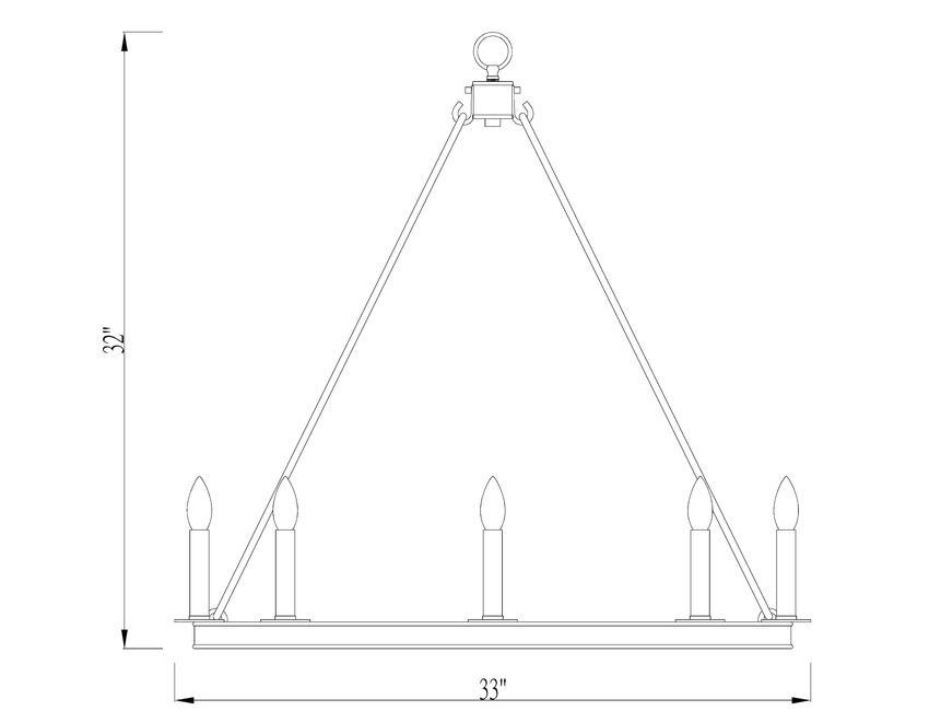Z-Lite Barclay Round Chandelier Dimensions | Lighting House Orillia