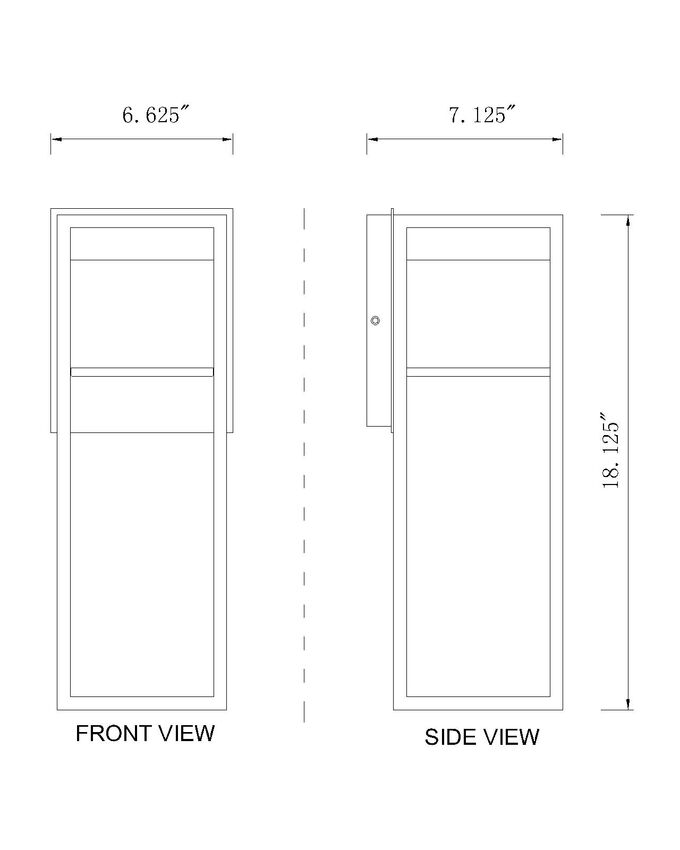 Z-Lite Barwick Outdoor Wall Sconce Dimensions