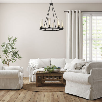 Z-Lite Beau Chandelier Fluted Glass Detail | Lighting House Orillia