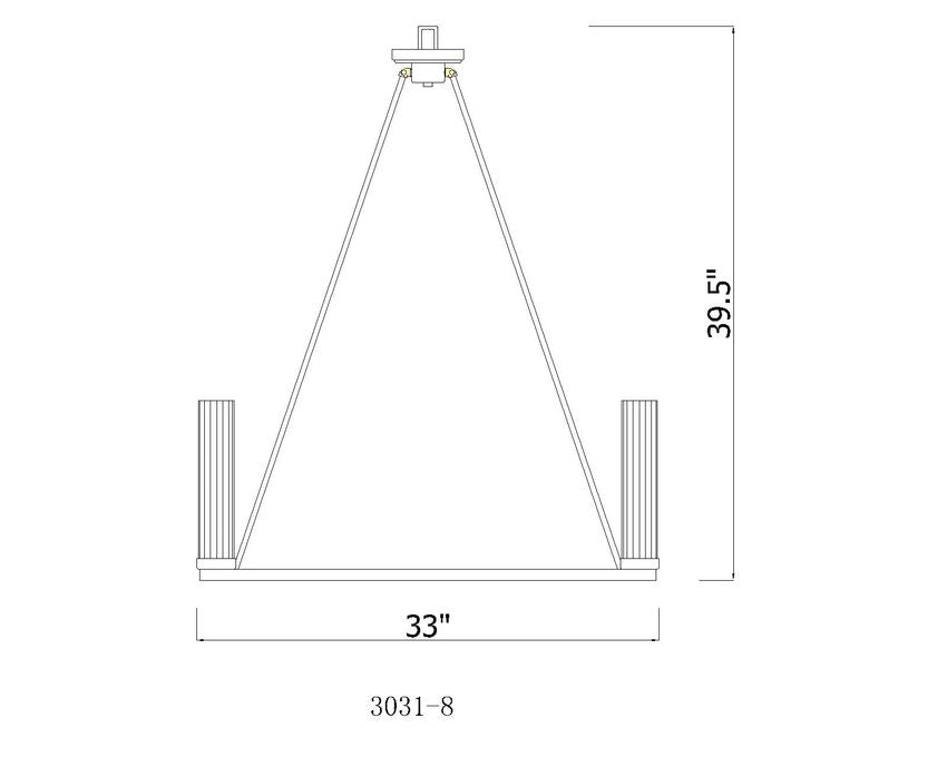 Z-Lite Beau Chandelier Dimensions | Lighting House Orillia