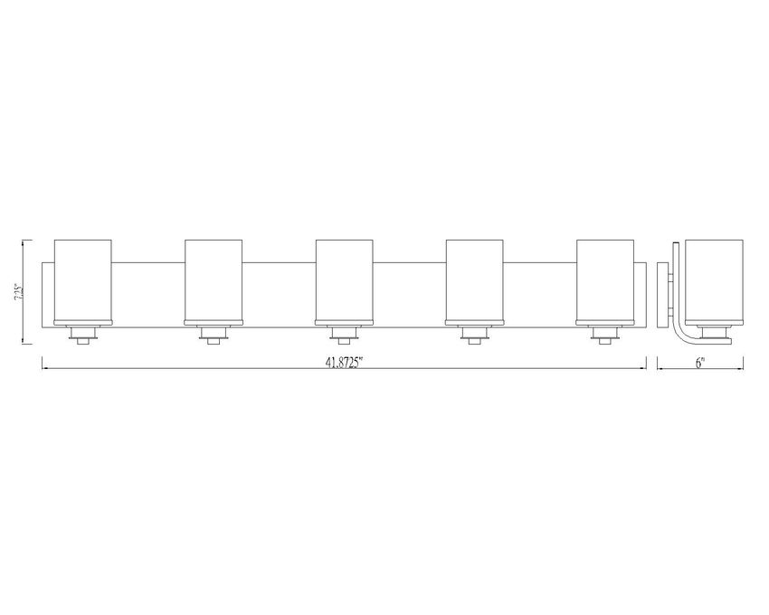 Z-Lite Beckett Vanity Light Dimensions | Lighting House Orillia
