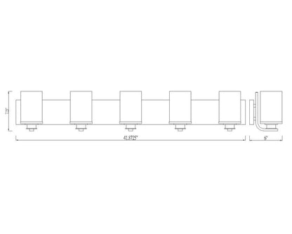 Z-Lite Beckett Vanity Light Dimensions | Lighting House Orillia