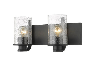 Z-Lite Beckett Vanity Light 2-Light Matte Black | Lighting House Orillia