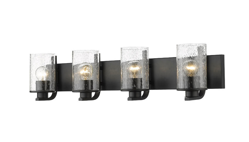 Z-Lite Beckett Vanity Light 4-Light Matte Black | Lighting House Orillia