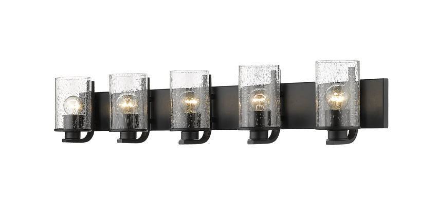 Z-Lite Beckett Vanity Light 5-Light Matte Black | Lighting House Orillia
