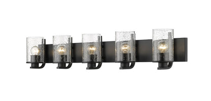 Z-Lite Beckett Vanity Light 5-Light Matte Black | Lighting House Orillia