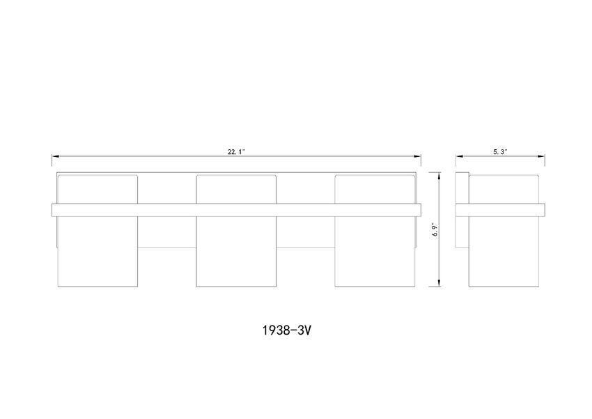 Z-Lite Bennington Vanity Light Dimensions 3-Light
