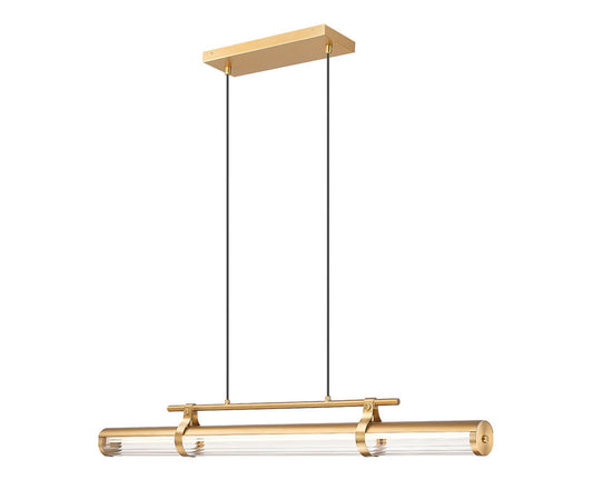 Z-Lite Benoit Linear Chandelier Modern Gold
