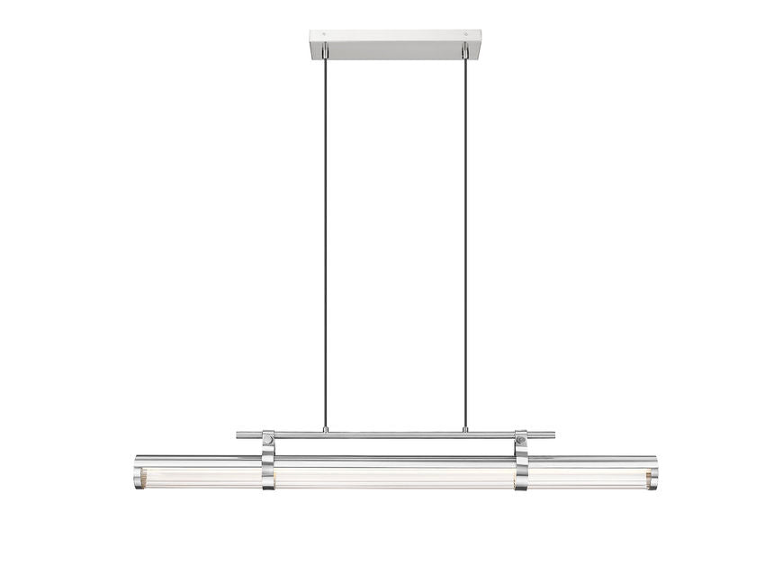 Z-Lite Benoit Linear Chandelier Kitchen Island Lifestyle