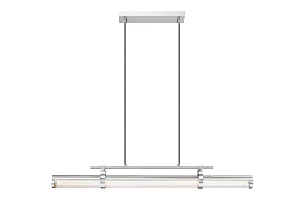 Z-Lite Benoit Linear Chandelier Kitchen Island Lifestyle