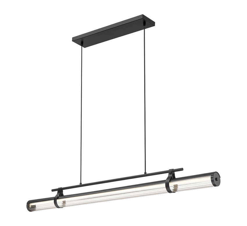 Z-Lite Benoit 54 Inch Linear Chandelier Matte Black - interior lifestyle