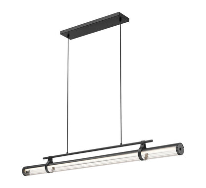 Z-Lite Benoit 54 Inch Linear Chandelier Matte Black - interior lifestyle