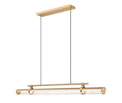 Z-Lite Benoit 54 Inch Linear Chandelier Modern Gold - white background