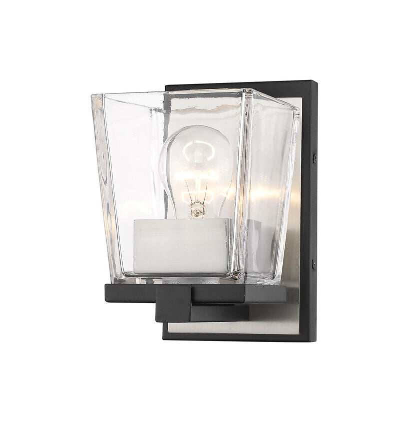 Z-Lite Bleeker Street Wall Sconce Matte Black Brushed Nickel | Lighting House Orillia