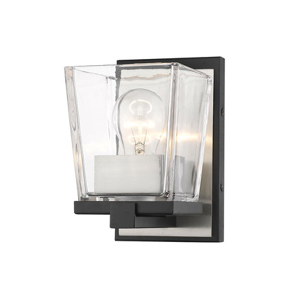 Z-Lite Bleeker Street Wall Sconce Matte Black Brushed Nickel | Lighting House Orillia