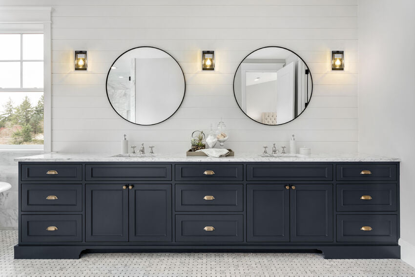 Z-Lite Bleeker Street Wall Sconce Matte Black Chrome Detail | Lighting House Orillia