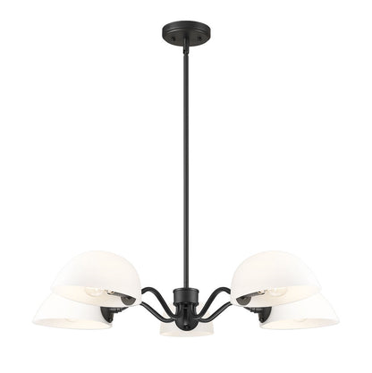 Z-Lite Breton Chandelier 5-Light Matte Black